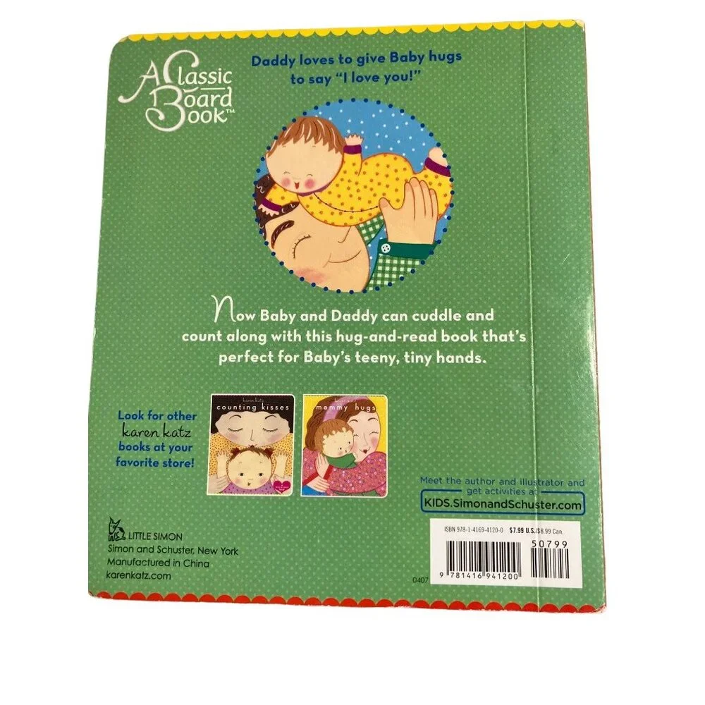 Toddler Board Book Lot Daddy Hugs Colors Nursery Rhymes Animal Playbook - Picture 13 of 13